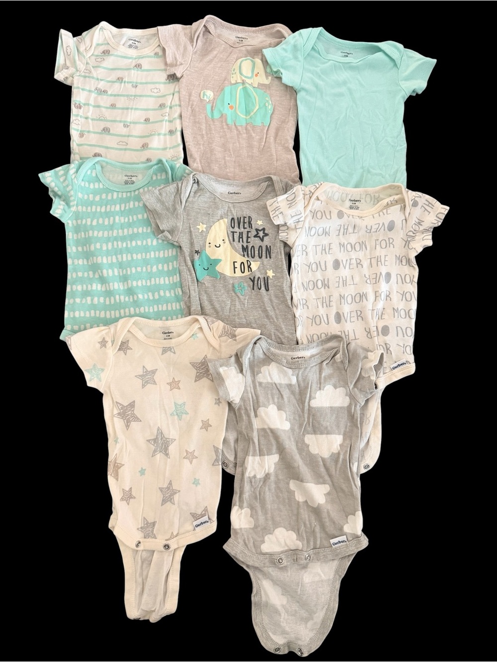 Gerber baby boys / baby girls onesies bodysuits 8-pack